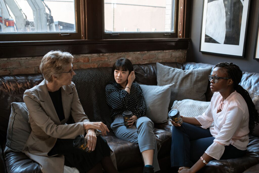 People having a discussion.